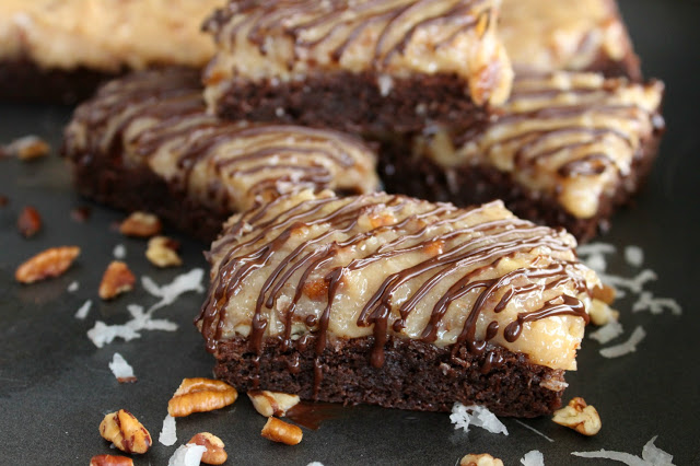 German Chocolate Cookie Bars by LoveandConfections.com