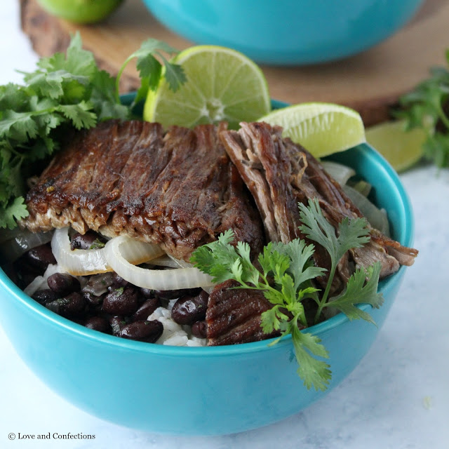 Vaca Frita Rice Bowl by LoveandConfections.com #SundaySupper 