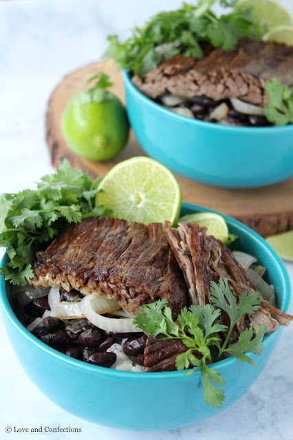 Vaca Frita Rice Bowl by LoveandConfections.com #SundaySupper 