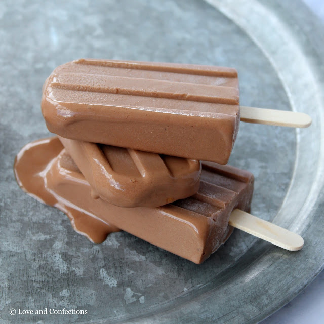 Chocolate Hazelnut Banana Frozen Yogurt Pops from LoveandConfections.com #StonyfieldBlogger