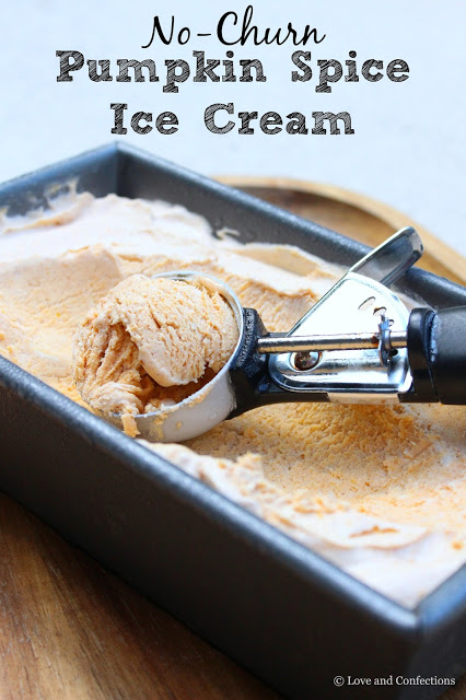 No-Churn Pumpkin Spice Ice Cream from LoveandConfections.com #PumpkinWeek