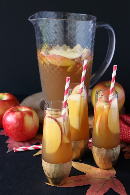 Spiced Apple Cider Sangria from LoveandConfections.com