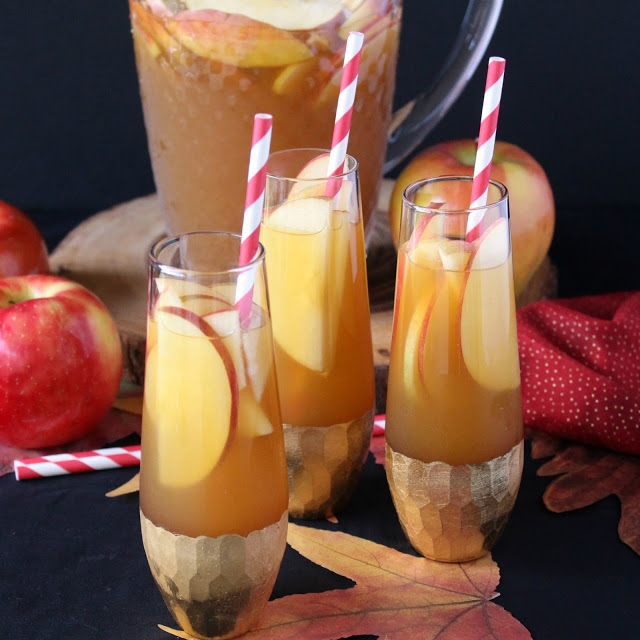 Spiced Apple Cider Sangria from LoveandConfections.com