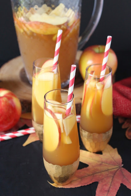 Spiced Apple Cider Sangria from LoveandConfections.com