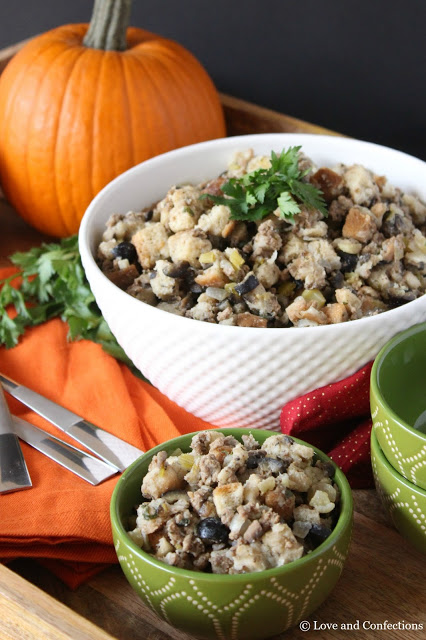 Italian Stuffing from LoveandConfections.com #Beefsgiving