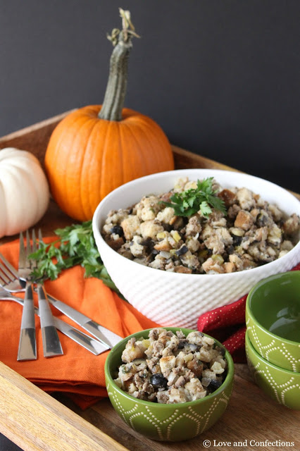 Italian Stuffing from LoveandConfections.com #Beefsgiving