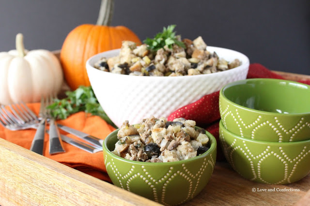 Italian Stuffing from LoveandConfections.com #Beefsgiving