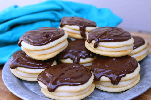 Boston Cream Pie Cookies from LoveandConfections.com