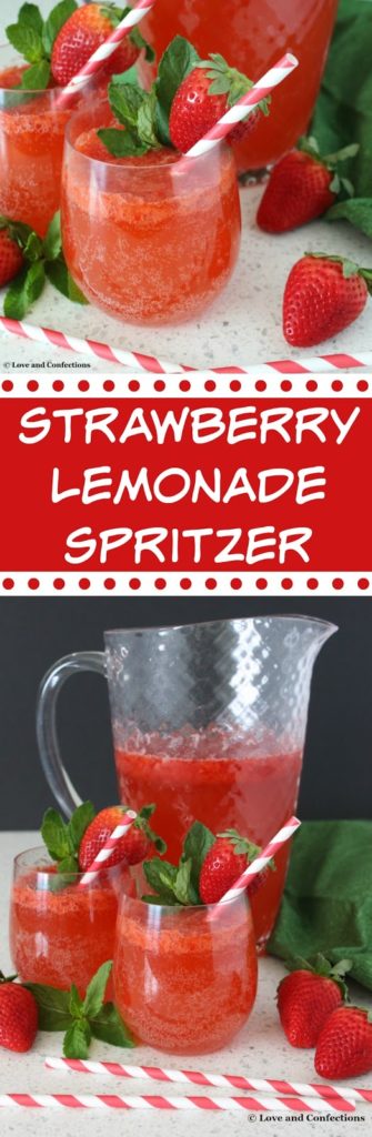 Strawberry Lemonade Spritzer from LoveandConfections.com
