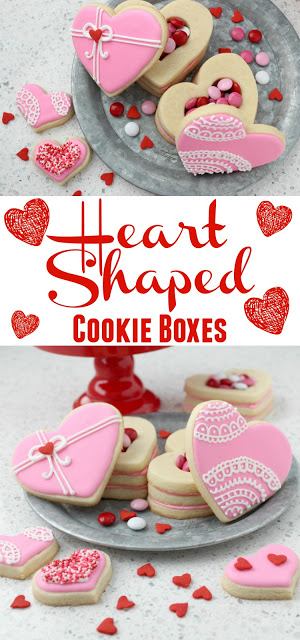 Heart Shaped Cookie Boxes from LoveandConfections.com