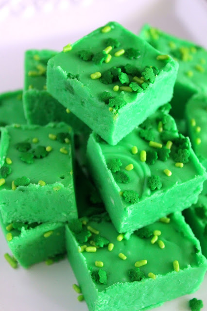 Shamrock Fudge from LoveandConfections.com