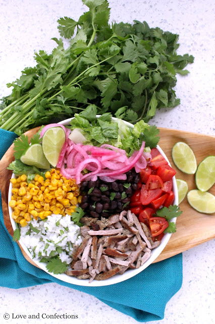 Carnitas Burrito Bowl from LoveandConfections.com #RealFlavorRealFast