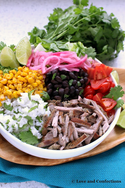 Carnitas Burrito Bowl from LoveandConfections.com #RealFlavorRealFast