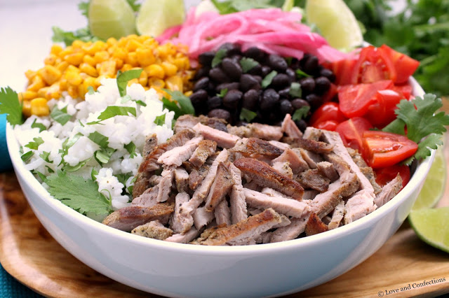 Carnitas Burrito Bowl from LoveandConfections.com #RealFlavorRealFast