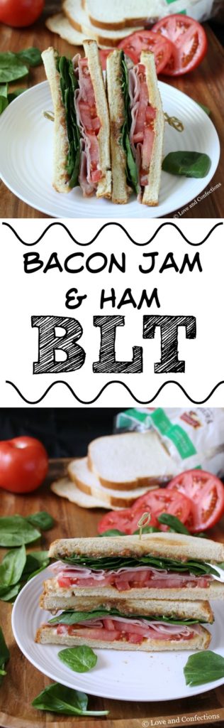 Bacon Jam & Ham BLT from LoveandConfections.com #SandwichWithTheBest 