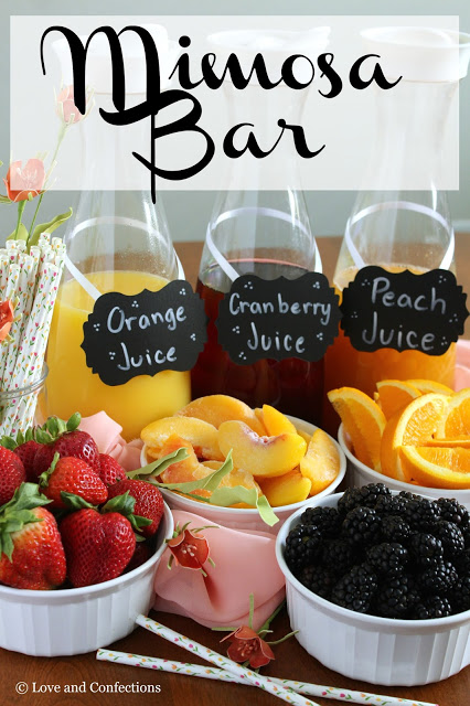 Mimosa Bar from LoveandConfections.com #BrunchWeek #sponsored