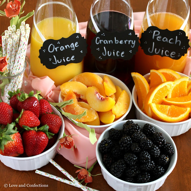 Mimosa Bar from LoveandConfections.com #BrunchWeek #sponsored