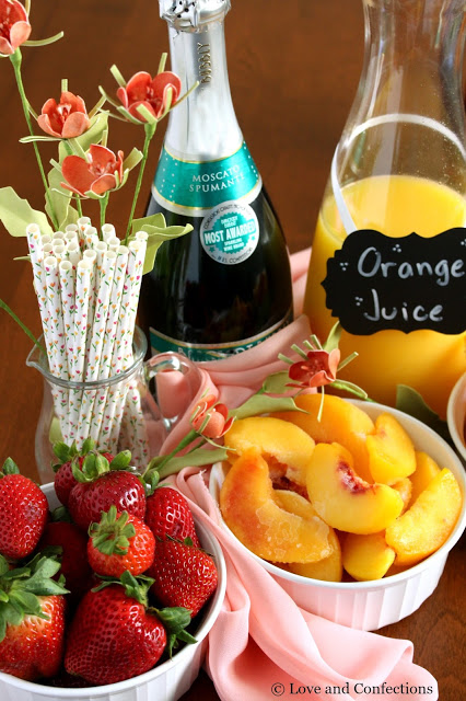 Mimosa Bar from LoveandConfections.com #BrunchWeek #sponsored