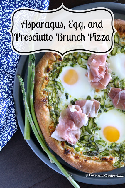 Asparagus, Egg & Prosciutto Brunch Pizza from LoveandConfections.com #BrunchWeek #sponsored