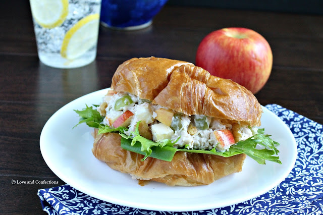 Apple, Grape, and Walnut Chicken Salad from LoveandConfections.com #BrunchWeek #sponsored