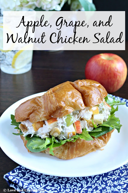 Apple, Grape, and Walnut Chicken Salad from LoveandConfections.com #BrunchWeek #sponsored