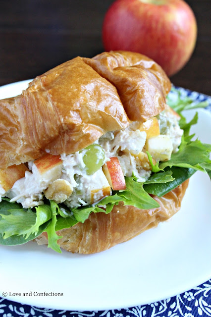 Apple, Grape, and Walnut Chicken Salad from LoveandConfections.com #BrunchWeek #sponsored