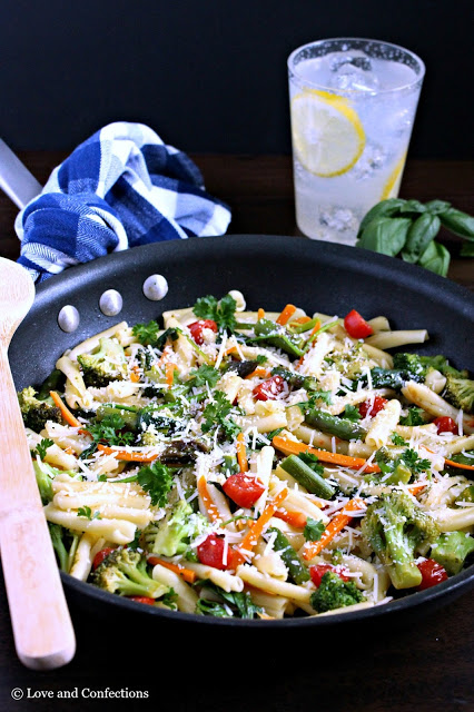 Easy Springtime Vegetable Pasta Primavera from LoveandConfections.com #ForWhatMattersMost