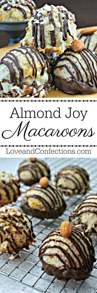 Almond Joy Coconut Macaroons from LoveandConfections.com