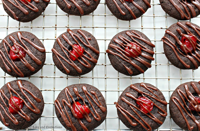 Chocolate Covered Cherry Cookies from LoveandConfections.com