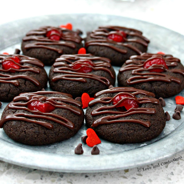Chocolate Covered Cherry Cookies from LoveandConfections.com
