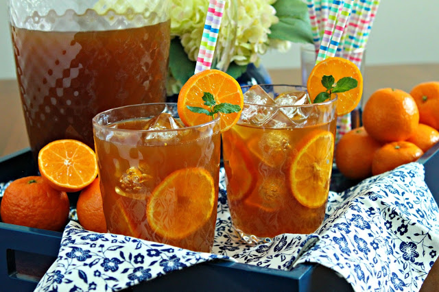 Tangerine Sweet Tea from LoveandConfections.com