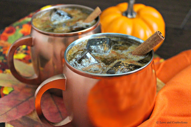 Pumpkin Pie Moscow Mule from LoveandConfections.com #PumpkinWeek