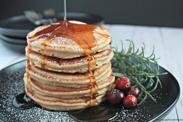 Homemade Gingerbread Pancakes from LoveandConfections.com