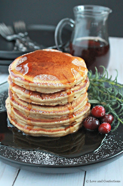 Homemade Gingerbread Pancakes from LoveandConfections.com