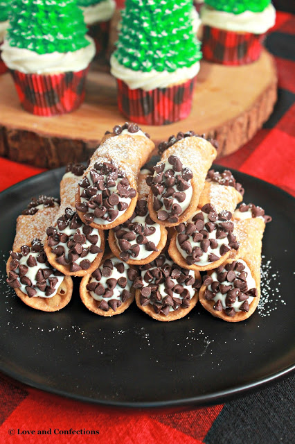 Cupcakes, Cannoli and Chocolate Dip - 3 Recipes For Your Christmas Dessert Table from LoveandConfections.com