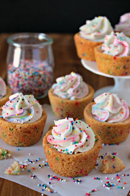 Funfetti Cheesecake Sugar Cookie Cups from LoveandConfections.com #sponsored #EasterSweetsWeek