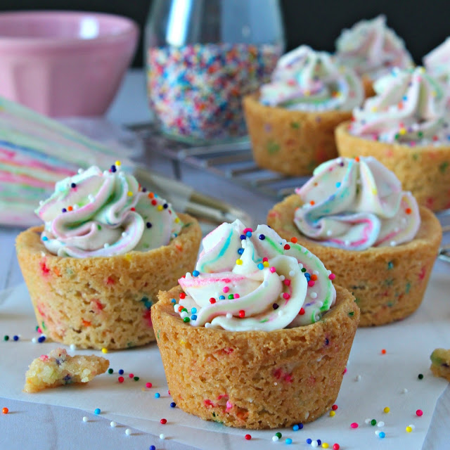 Funfetti Cheesecake Sugar Cookie Cups from LoveandConfections.com #sponsored #EasterSweetsWeek