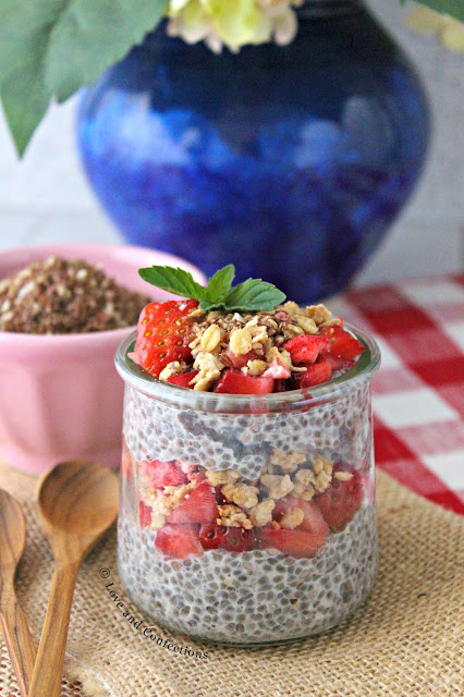 Overnight Strawberry Chia Superfruit Pudding #BrunchwithBarleans #Barleans #sponsored