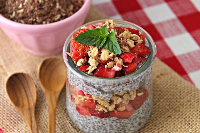 Overnight Strawberry Chia Superfruit Pudding #BrunchwithBarleans #Barleans #sponsored