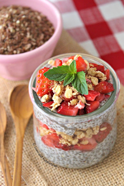 Overnight Strawberry Chia Superfruit Pudding #BrunchwithBarleans #Barleans #sponsored