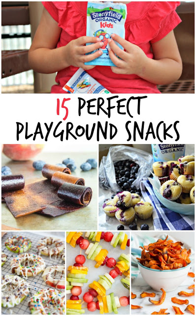 15 Perfect Playground Snacks from LoveandConfections.com #ad @stonyfield #stonyfield @badgerbalm #badgerbalm