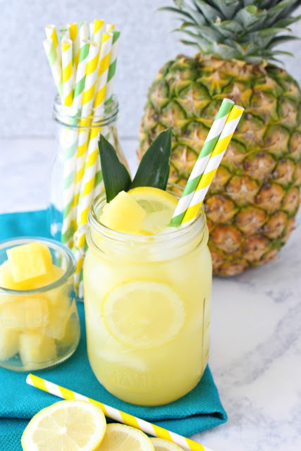 Simple Summer Pineapple Lemonade from LoveandConfections.com #sponsored by Dixie Crystals
