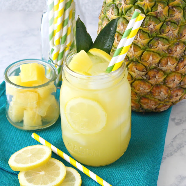 Simple Summer Pineapple Lemonade from LoveandConfections.com #sponsored by Dixie Crystals