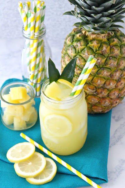 Simple Summer Pineapple Lemonade from LoveandConfections.com #sponsored by Dixie Crystals