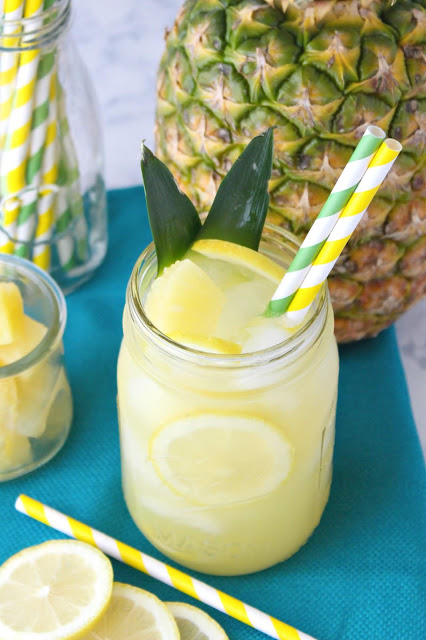 Simple Summer Pineapple Lemonade from LoveandConfections.com #sponsored by Dixie Crystals