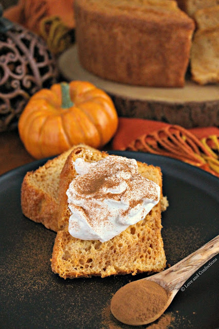 Semi-Homemade Pumpkin Angel Food Cake from LoveandConfections.com #PumpkinWeek