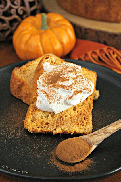 Semi-Homemade Pumpkin Angel Food Cake from LoveandConfections.com #PumpkinWeek