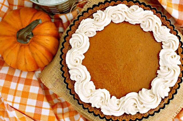 Pumpkin Tart with Pumpkin Spiced Whipped Cream from LoveandConfections.com #PumpkinWeek #sponsored