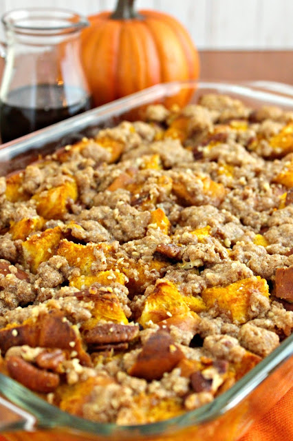 Pumpkin Pecan French Toast Casserole from LoveandConfections.com #sponsored