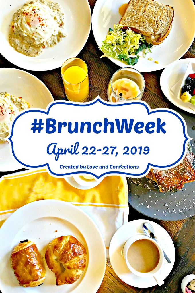 BrunchWeek logo vertical with brunch food background